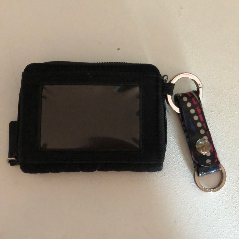 Vera Bradley Black quilted wallet with key holder